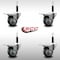 Service Caster 3'' SS Thermoplastic Rubber Swivel 3/4'' Expanding Stem Caster Set Total Lock Brake, 4PK SCC-SSEXTTL20S314-TPRB-34-4 - alternate 4